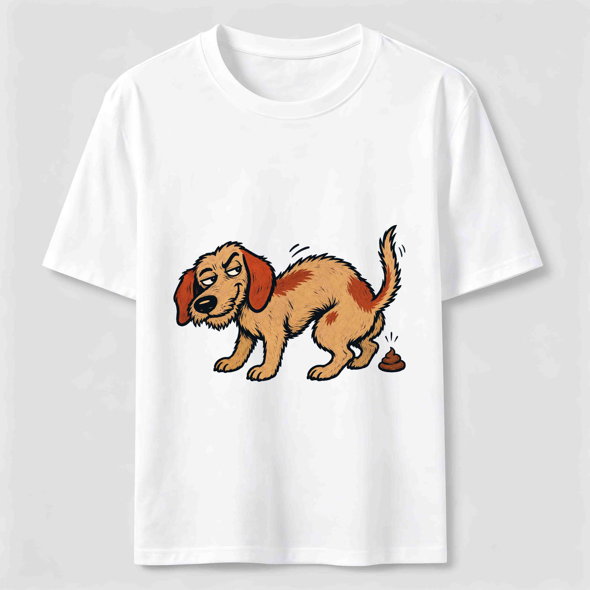Mischievous Pooping Dog Classic T-Shirt