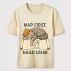 Nap First Build Later Cat Classic T-Shirt