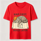 Nap First Build Later Cat Classic T-Shirt