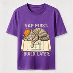 Nap First Build Later Cat Classic T-Shirt