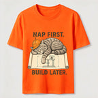 Nap First Build Later Cat Classic T-Shirt
