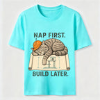 Nap First Build Later Cat Classic T-Shirt