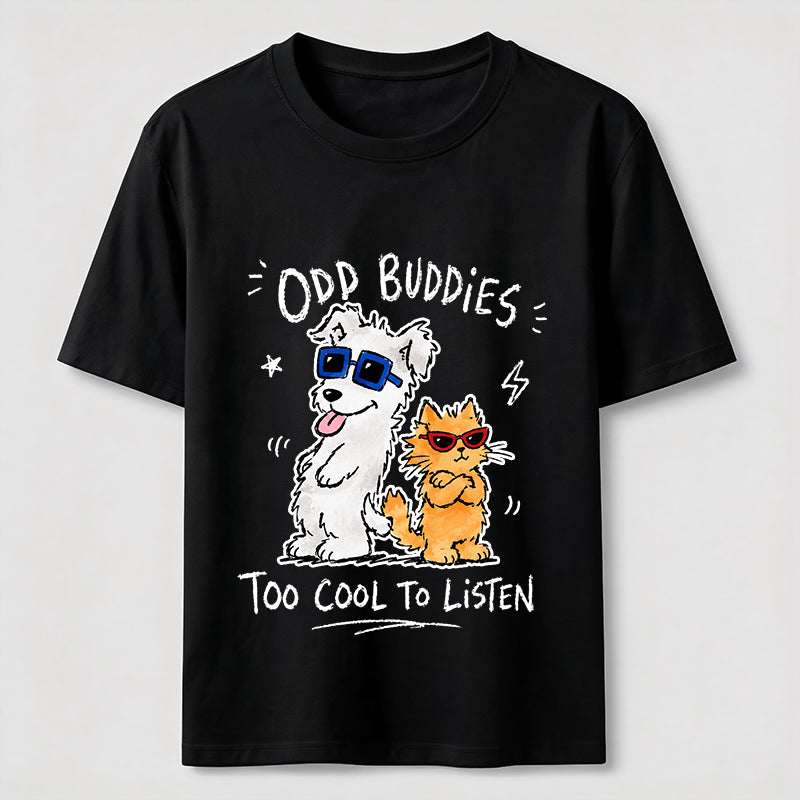 Odd Buddies Cat Dog Classic T-Shirt