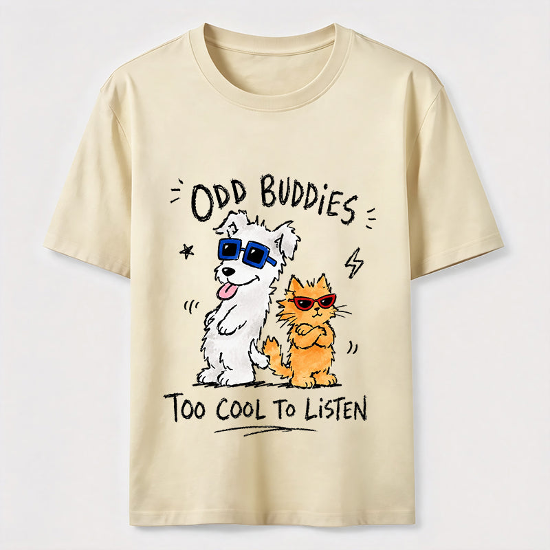 Odd Buddies Cat Dog Classic T-Shirt