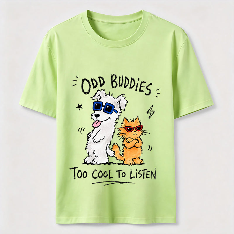 Odd Buddies Cat Dog Classic T-Shirt