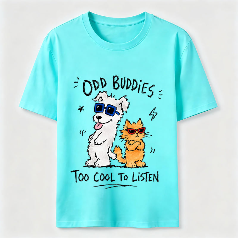 Odd Buddies Cat Dog Classic T-Shirt