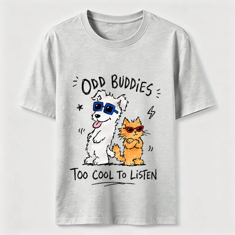 Odd Buddies Cat Dog Classic T-Shirt