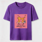Cats Out Anxiety Out Skateboard Cat Classic T-Shirt