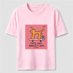 Cats Out Anxiety Out Skateboard Cat Classic T-Shirt