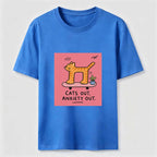 Cats Out Anxiety Out Skateboard Cat Classic T-Shirt