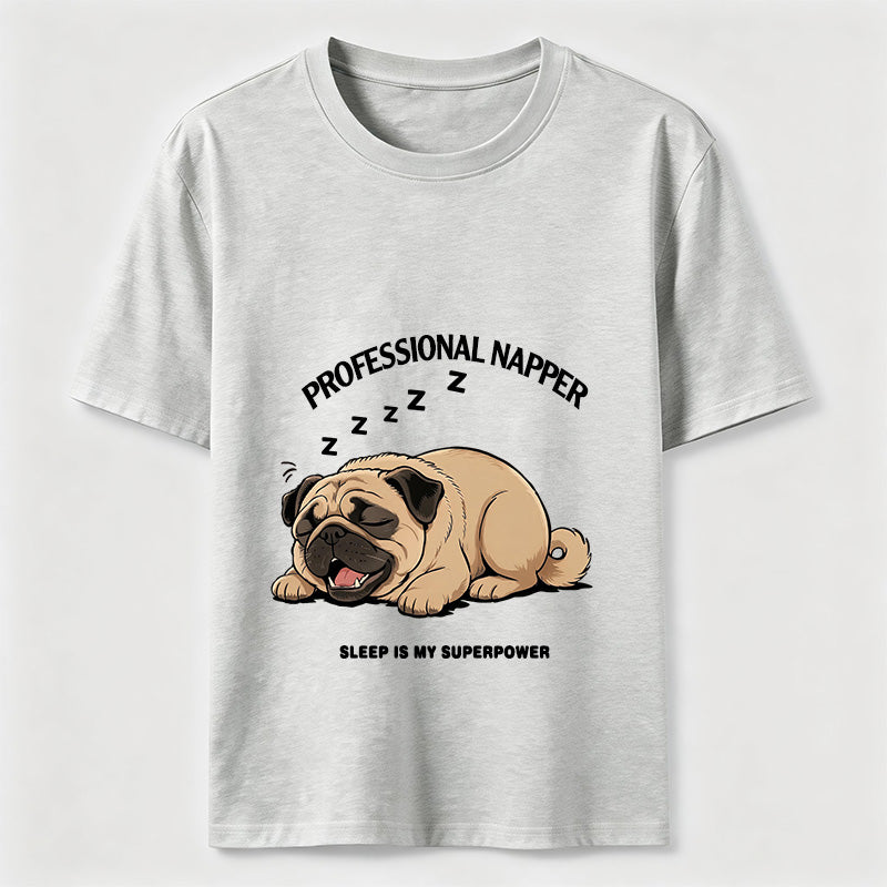 Professional Napper Funny Pug T-Shirt