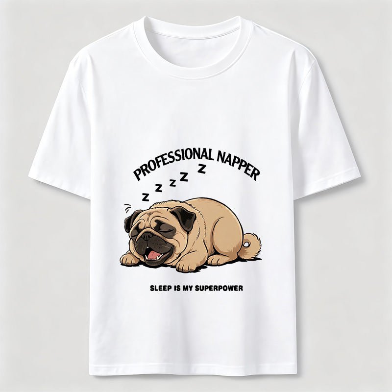 Professional Napper Funny Pug T-Shirt