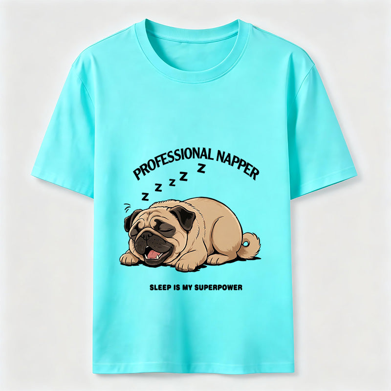 Professional Napper Funny Pug T-Shirt
