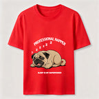 Professional Napper Funny Pug T-Shirt