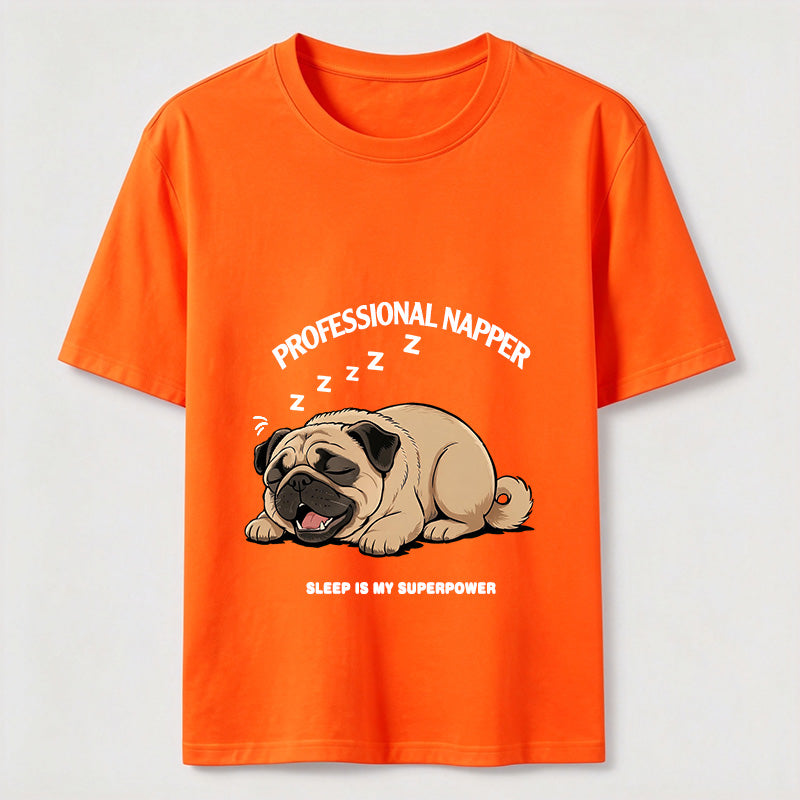 Professional Napper Funny Pug T-Shirt