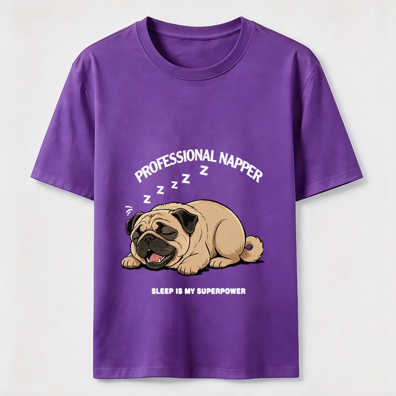 Professional Napper Funny Pug T-Shirt