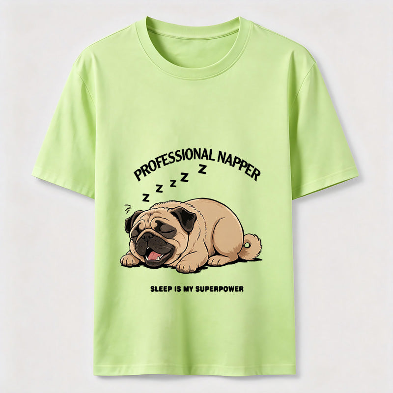 Professional Napper Funny Pug T-Shirt