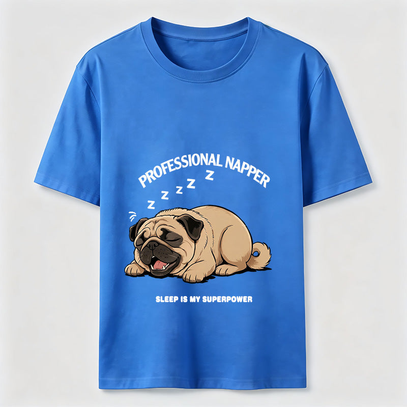Professional Napper Funny Pug T-Shirt