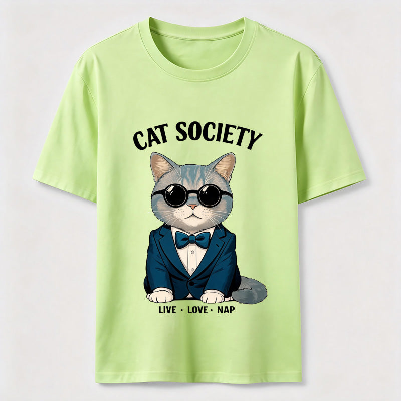 Cat Society Live Love Nap T-Shirt