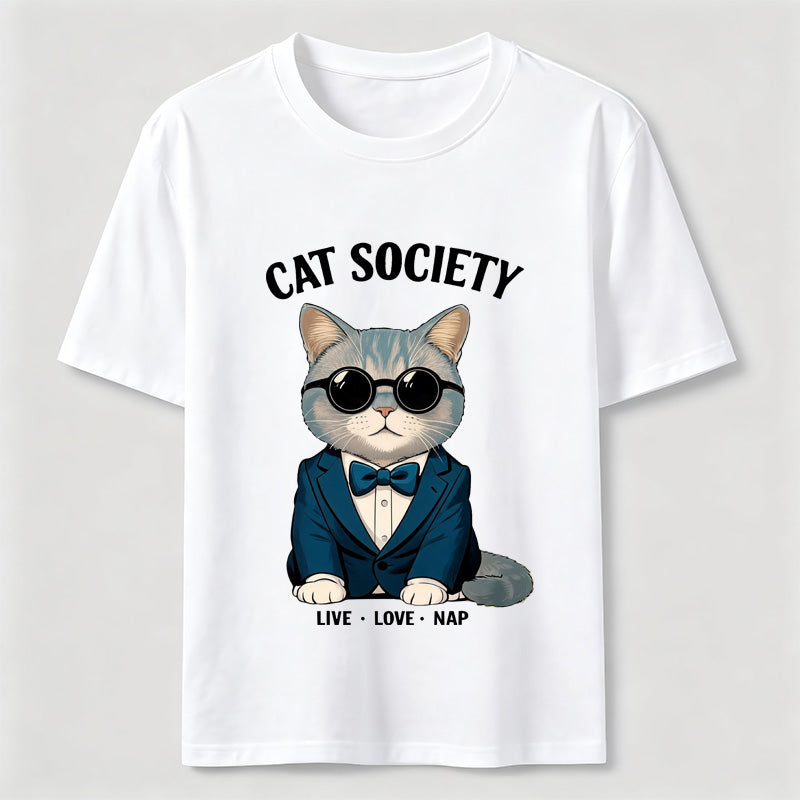 Cat Society Live Love Nap T-Shirt