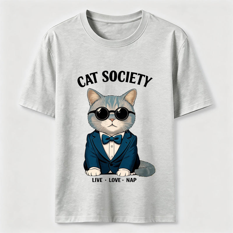 Cat Society Live Love Nap T-Shirt