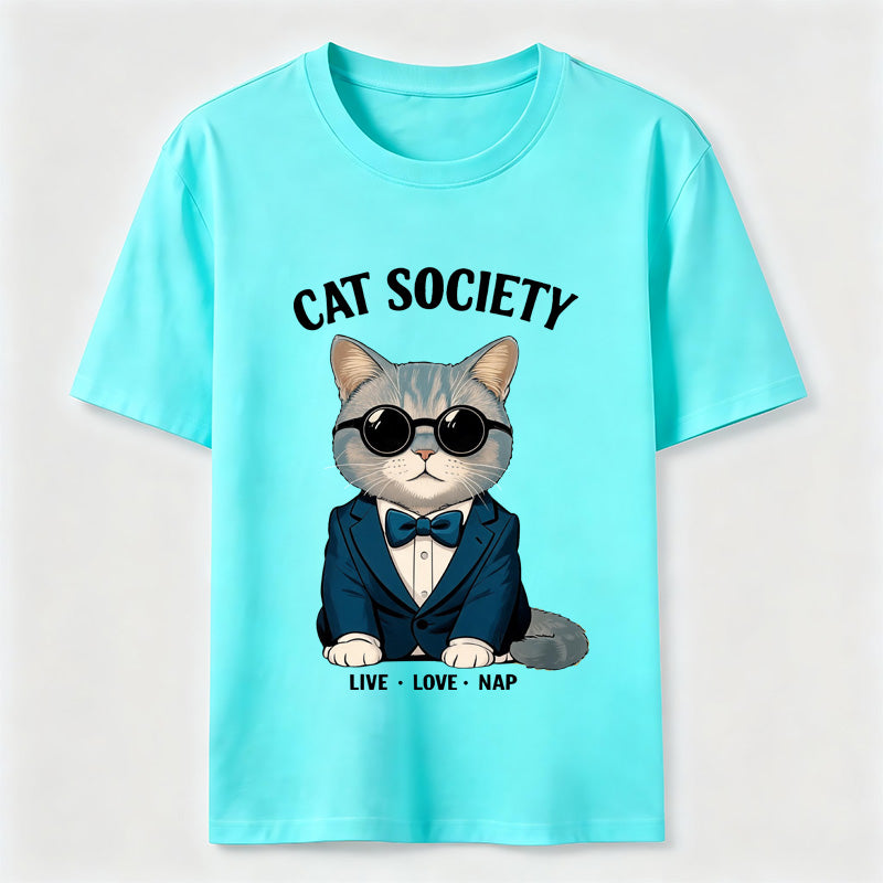 Cat Society Live Love Nap T-Shirt