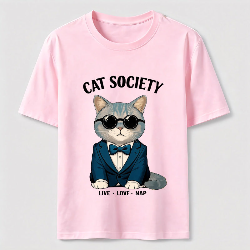 Cat Society Live Love Nap T-Shirt