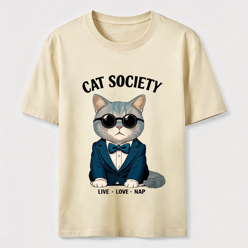 Cat Society Live Love Nap T-Shirt