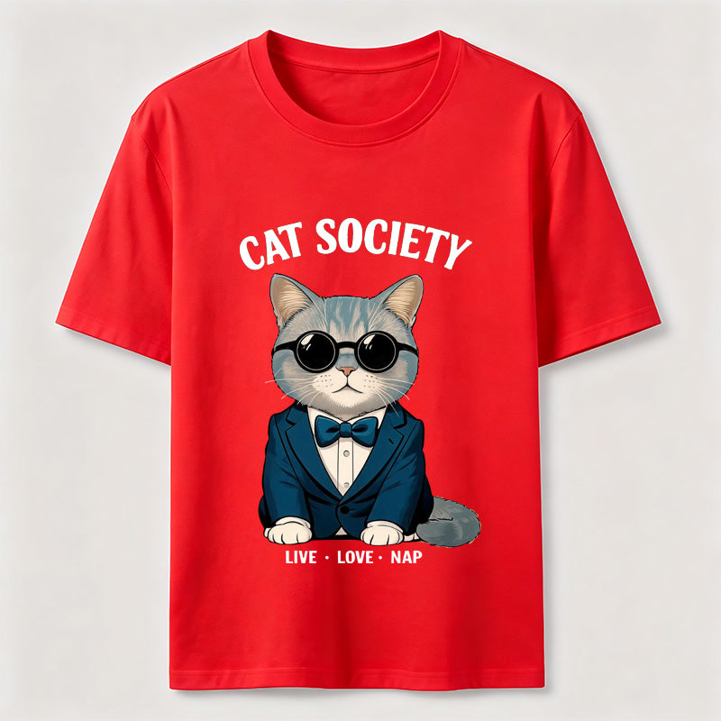 Cat Society Live Love Nap T-Shirt