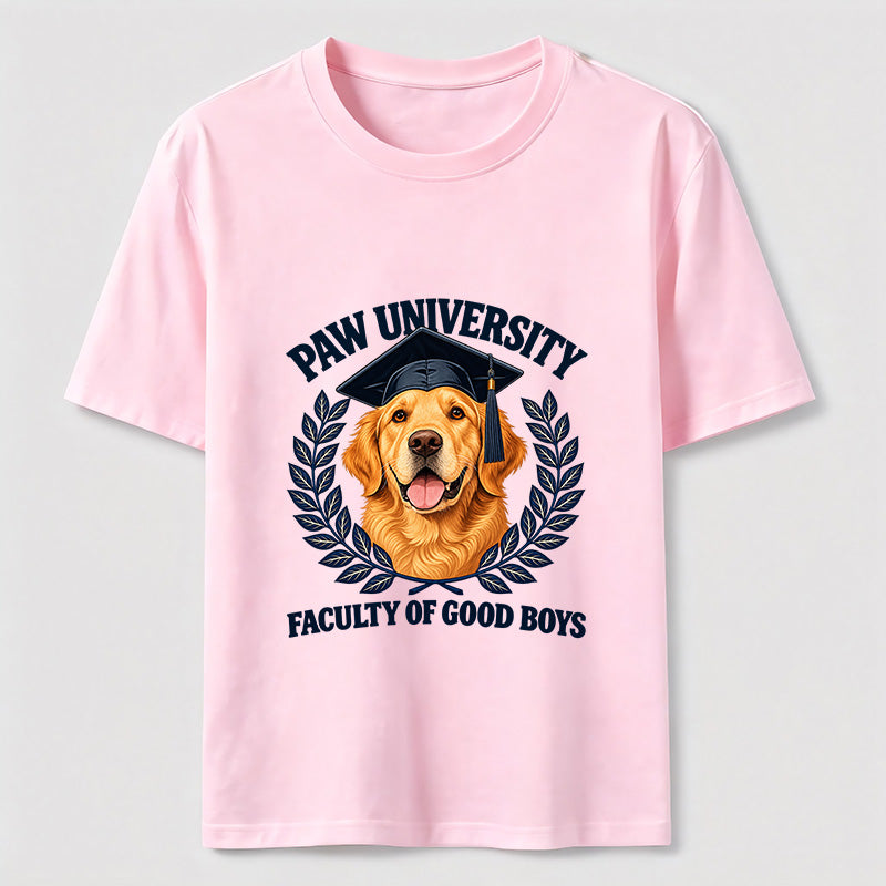 Paw University Golden Retriever T-Shirt