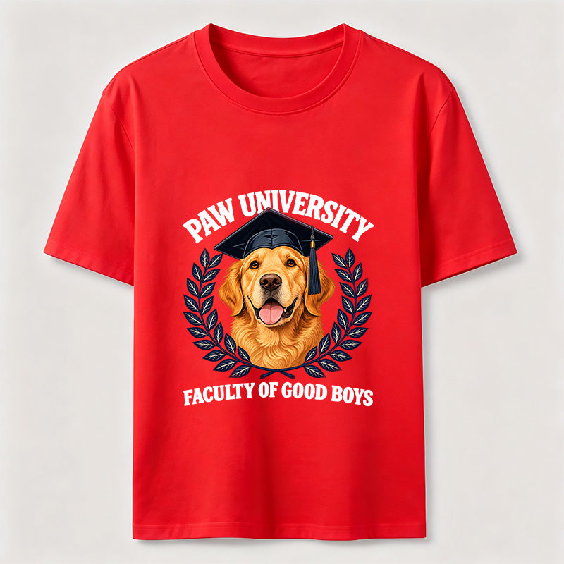 Paw University Golden Retriever T-Shirt