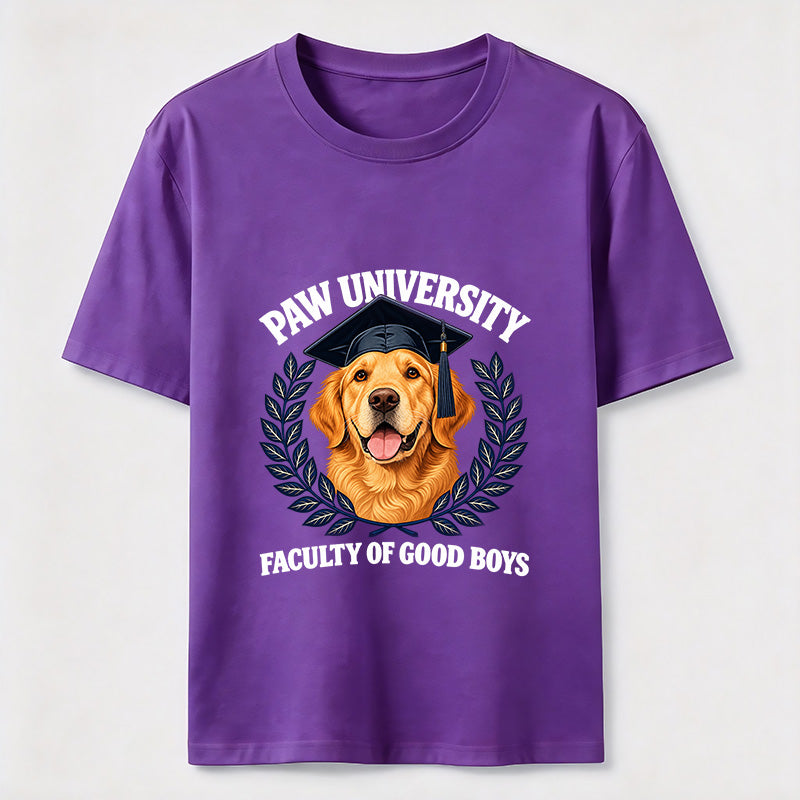 Paw University Golden Retriever T-Shirt