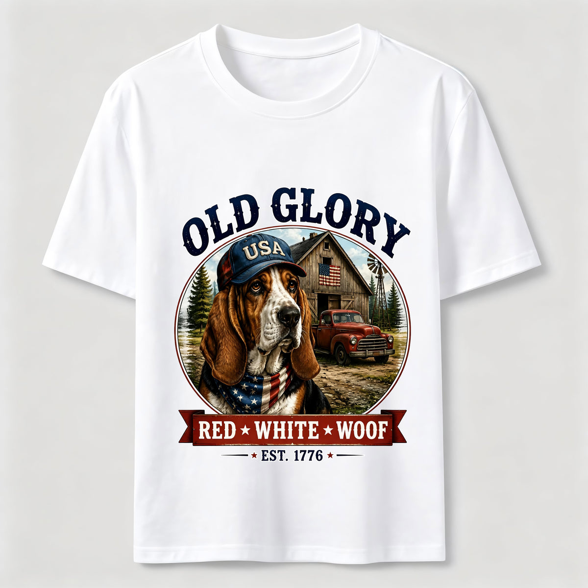 Home of the Brave Patriotic Bulldog T-Shirt