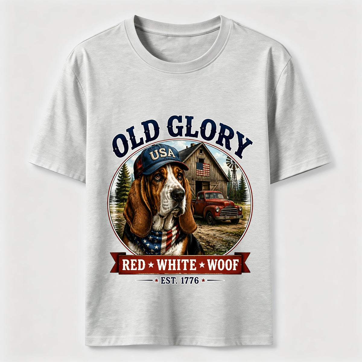 Home of the Brave Patriotic Bulldog T-Shirt