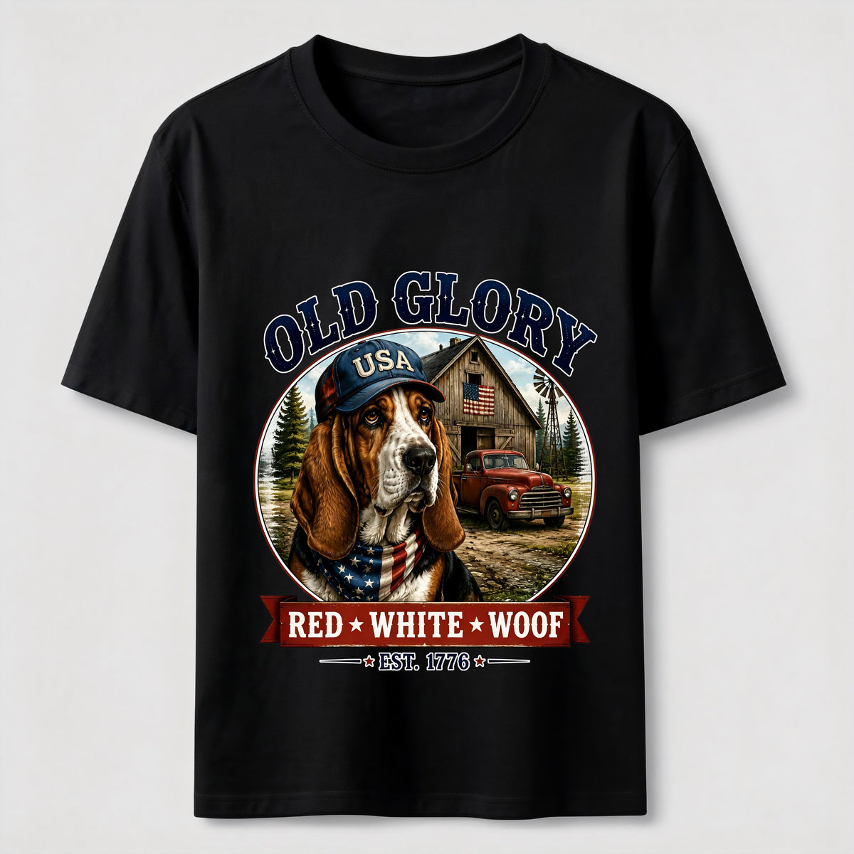 Home of the Brave Patriotic Bulldog T-Shirt