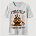 Celebrate Freedom Patriotic Dog T-Shirt