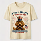 Celebrate Freedom Patriotic Dog T-Shirt