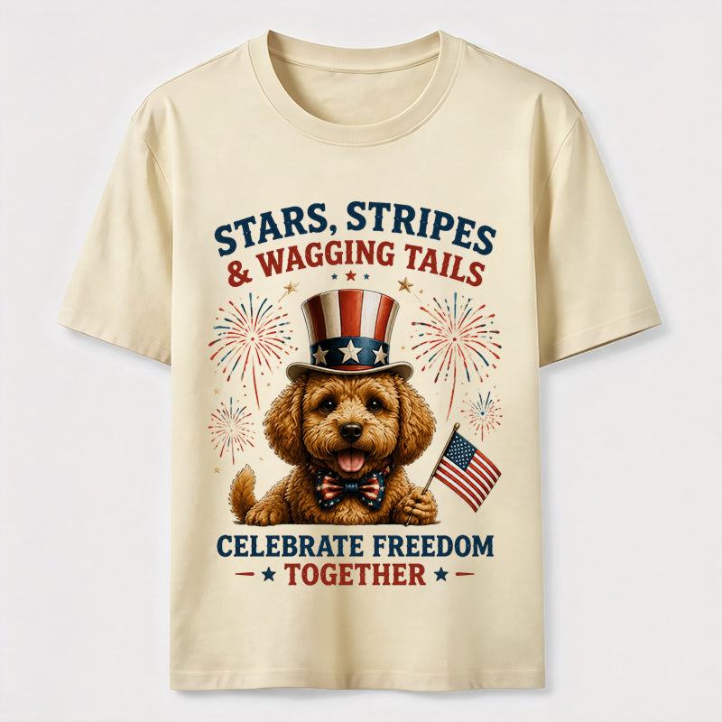 Celebrate Freedom Patriotic Dog T-Shirt