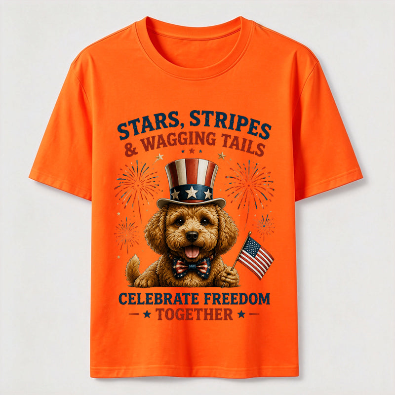 Celebrate Freedom Patriotic Dog T-Shirt