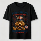 Celebrate Freedom Patriotic Dog T-Shirt