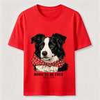 Born to Be Free Patriotic Border Collie T-Shirt
