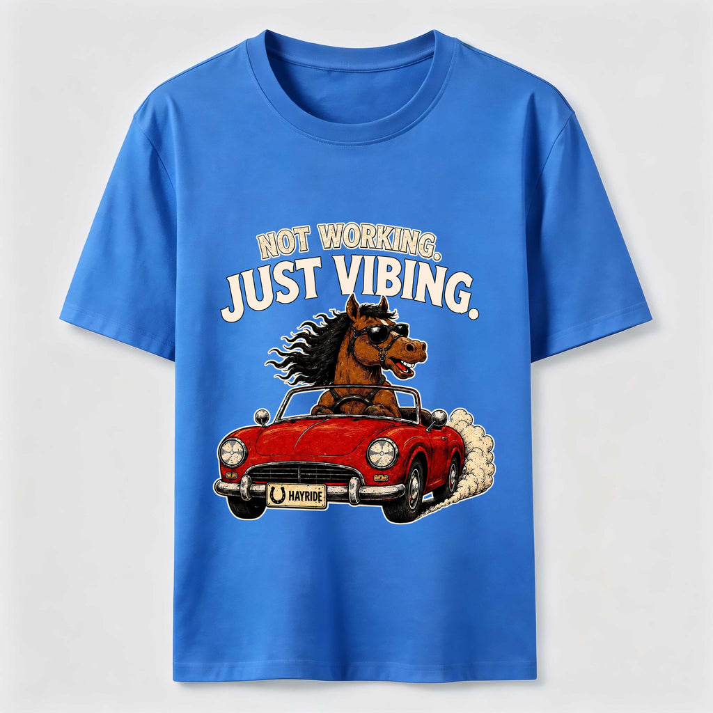 Not Working Just Vibing Horse Classic T-Shirt