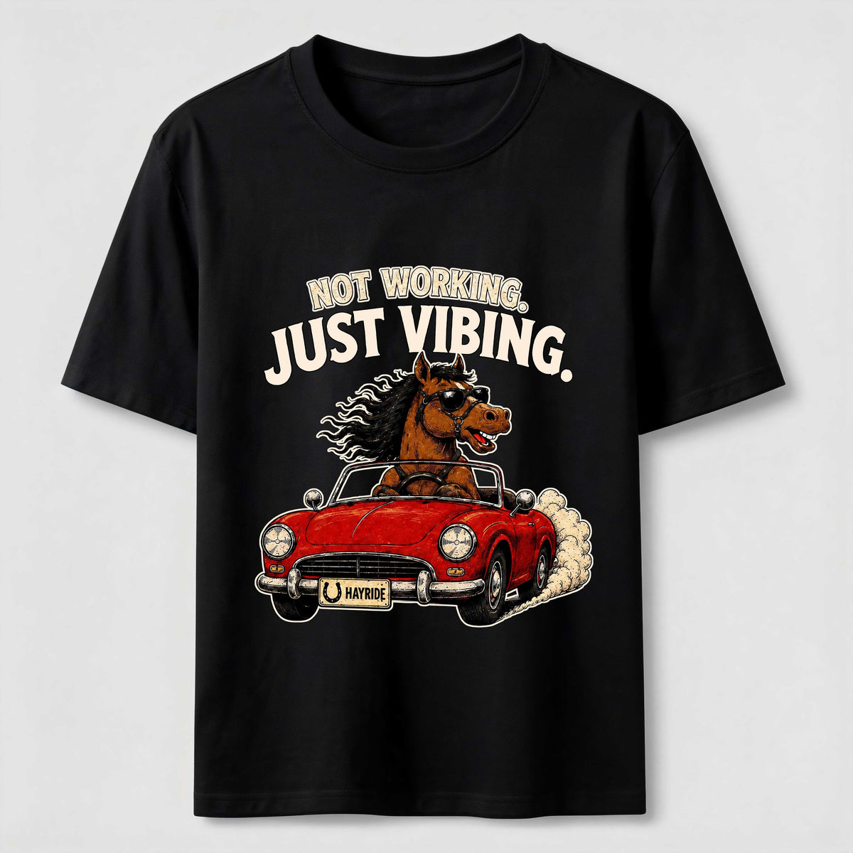 Not Working Just Vibing Horse Classic T-Shirt