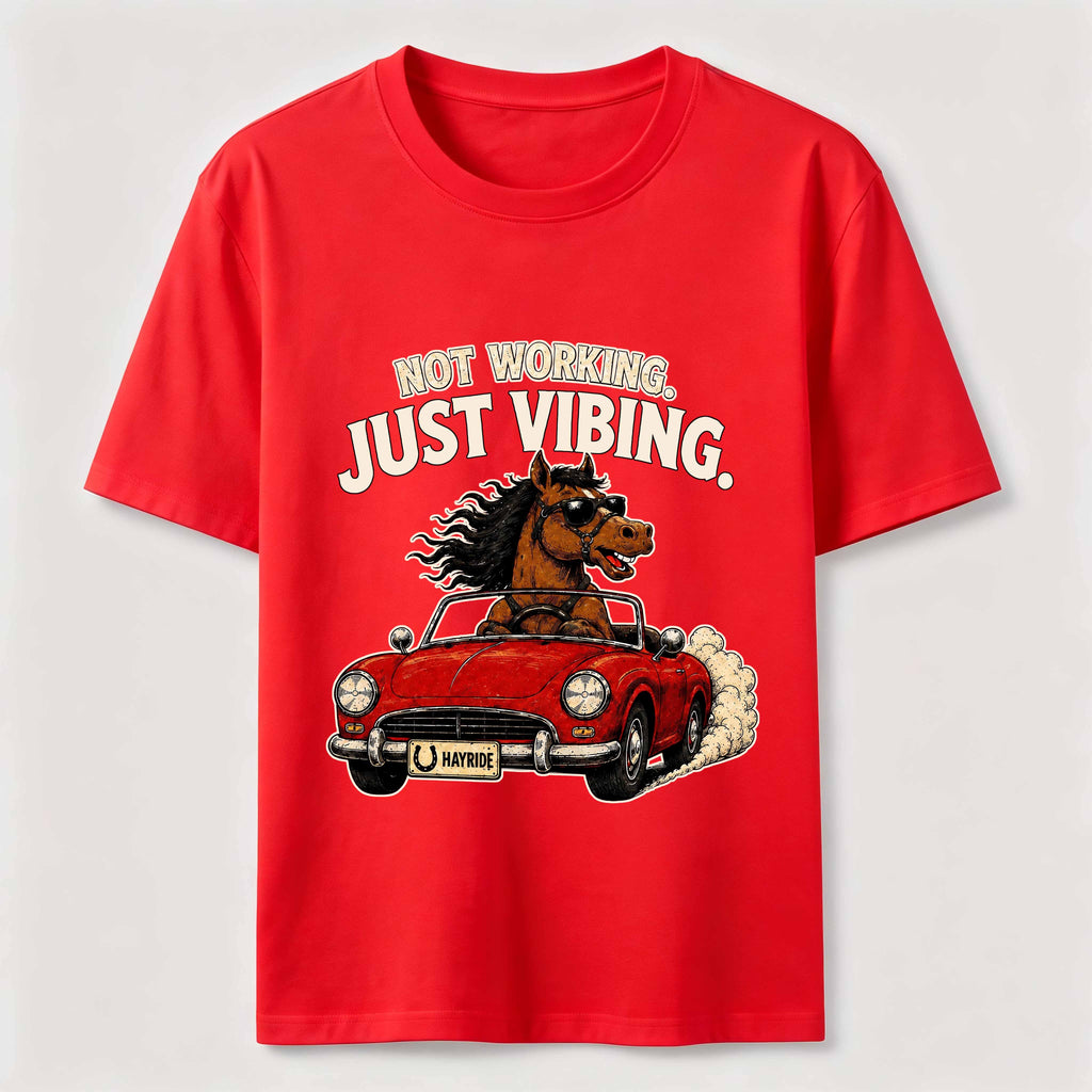 Not Working Just Vibing Horse Classic T-Shirt
