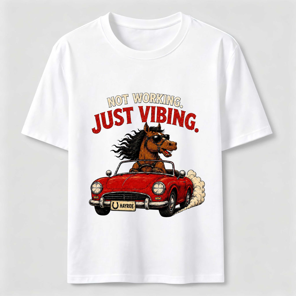 Not Working Just Vibing Horse Classic T-Shirt