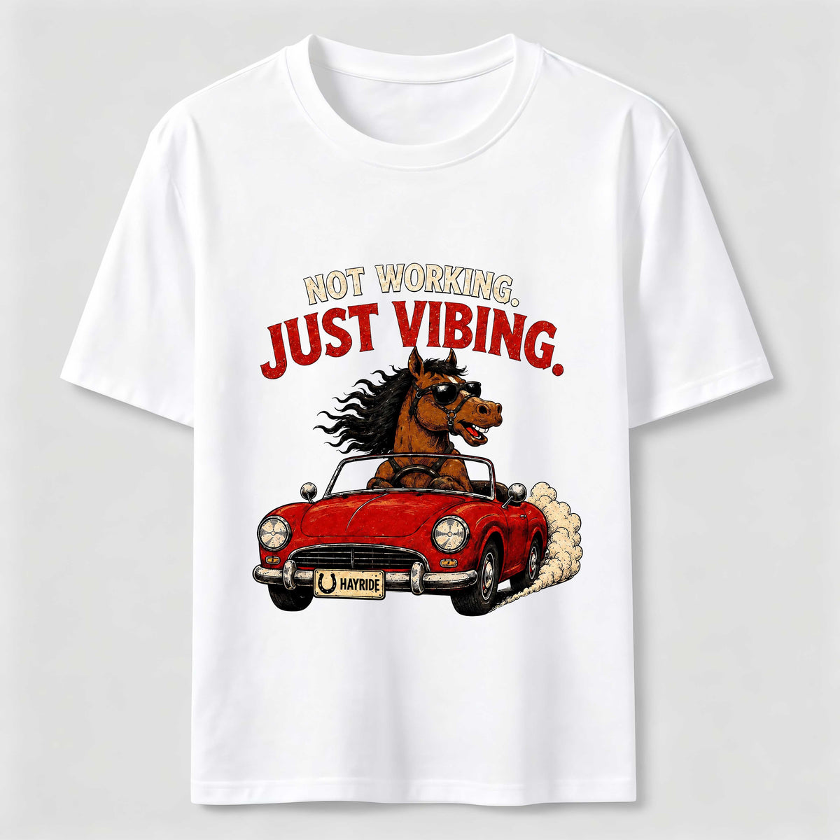 Not Working Just Vibing Horse Classic T-Shirt