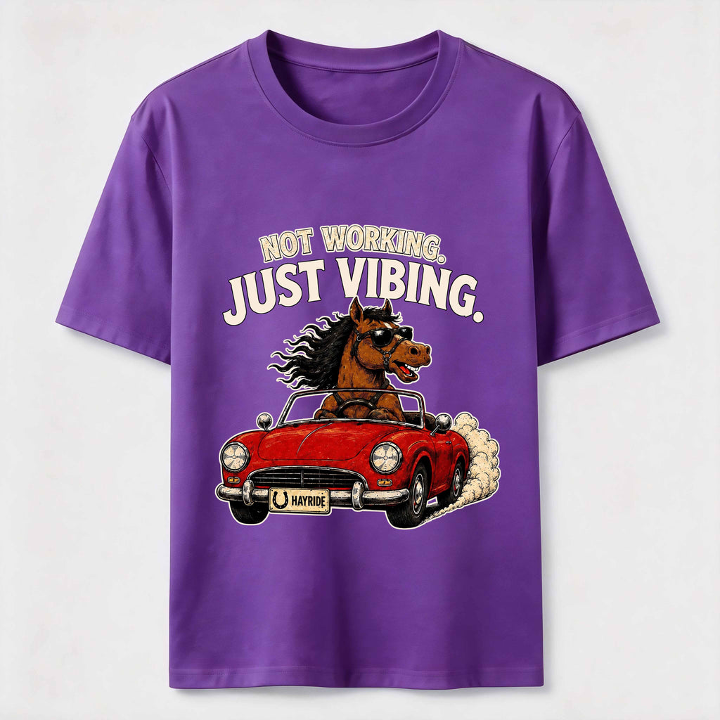 Not Working Just Vibing Horse Classic T-Shirt