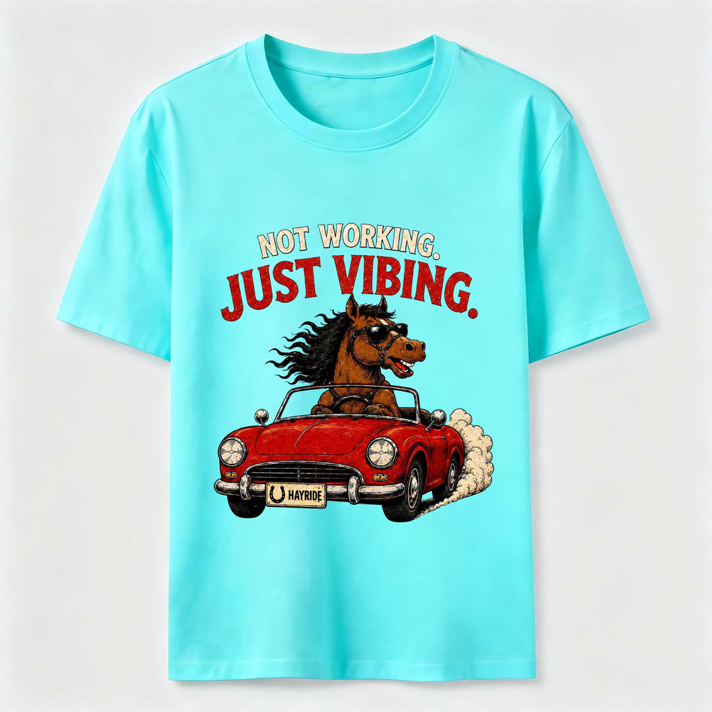 Not Working Just Vibing Horse Classic T-Shirt