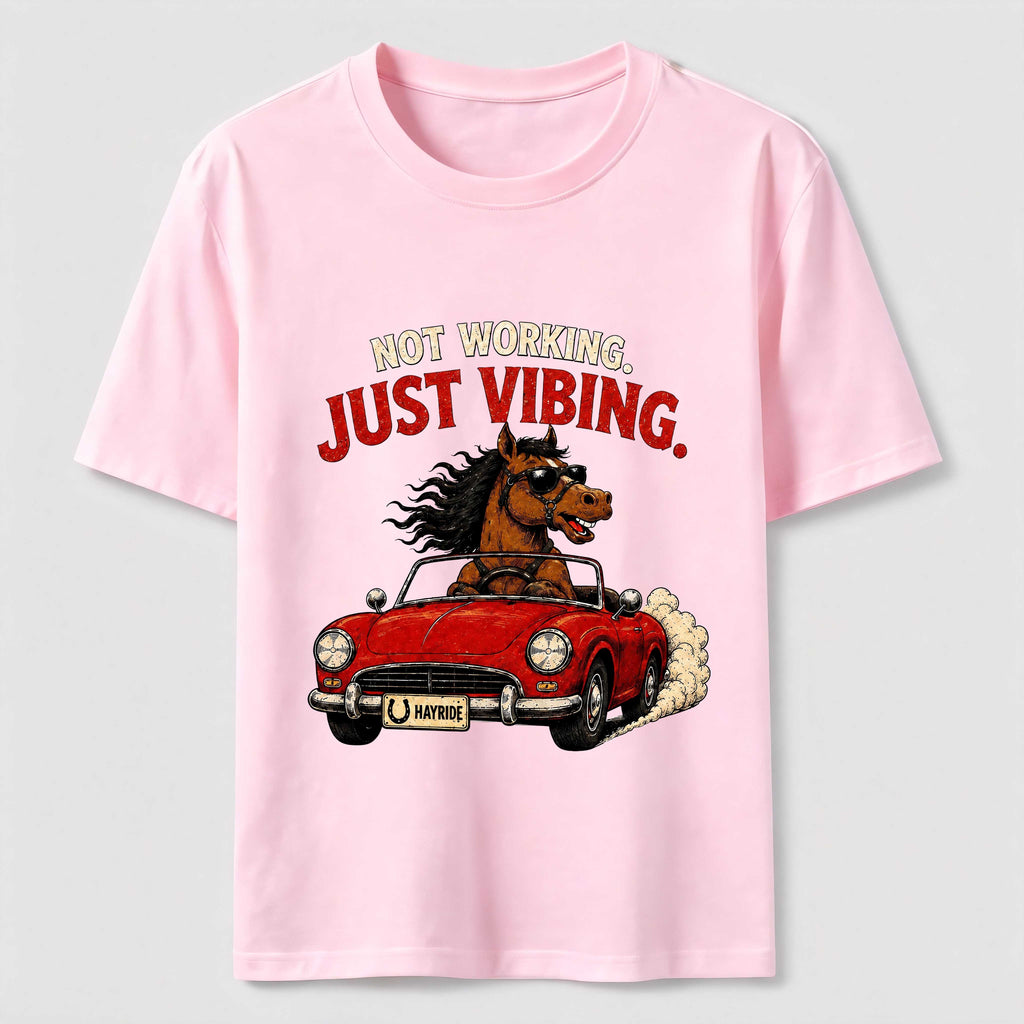 Not Working Just Vibing Horse Classic T-Shirt