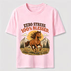 Zero Stress Blessed Horse Classic T-Shirt